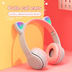 Oreilles de chat casque sans fil Bluetooth musique casque stéréo casque avec micro enfants casque pour fille Gamer