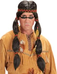 Indianerparykk til Mann med Hårbånd