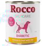 Rocco Diet Care Diabetic Kyckling och nötkött med ris 800 g - Ekonomipack: 12 x 800 g