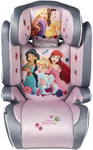 Disney Siège auto Princesses pour la sécurité des filles avec hauteur de 100 à 150 cm avec graphiques de Belle, Rapunzel, Jasmine, Ariel et Cendrillon sur fond rose