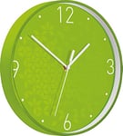 Leitz WOW Horloge Murale Quartz, Idéale pour le Bureau, la Cuisine, le Salon et la Salle de Bains, 29 cm - Verte