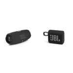 JBL Charge 5 – Enceinte Portable Bluetooth avec Chargeur intégré – Son Puissant et Basses Profondes & GO 3 – Enceinte Bluetooth Portable et légère, aux Basses intenses et au Style Audacieux