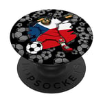 Dabbing Rottweiler Czech Republic Soccer Fan Jersey Football PopSockets Swappable PopGrip