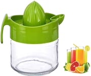 Glass Manual Fruit Juicer Lemon Lime Orange Citrus Squeezer Hand Press Easy to Use Kitchen Gadgets (Green)