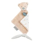Nattou Mini-Doudou en Polyester, l'ours Jules, Compagnon de Route dès la Naissance, env. 28 cm, Roméo, Jules et Sally, Beige