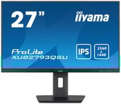 IIYAMA XUB2793QSU-B7 27inch IPS QHD 100Hz 300cd/m2 1ms HDMI DP 2xUSB 3.2 Speakers 15cm Height Adj. Stand