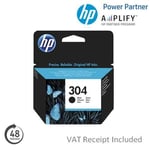 Genuine HP 304 Black Ink Cartridge - For HP DeskJet 3720 Printers