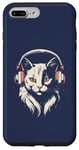 Coque pour iPhone 7 Plus/8 Plus Chat avec casque musique cool DJ gamer chat design