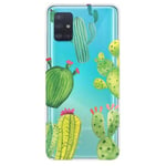 Samsung Galaxy A31 - Gummi cover med printet design - kaktus