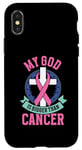 iPhone X/XS My god is bigger than cancer - Breast Cancer Case