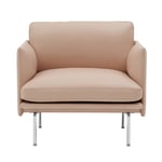 Outline Studio Chair / Polished Aluminium Base Refine Leather Beige