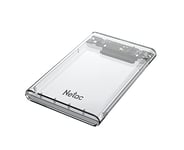 Netac Boîtier Transparent pour 2.5 SATA, Interface USB 3.0, câble USB C vers C, WH11