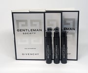 3x Givenchy GENTLEMAN SOCIETY Eau de Parfum Spray (3x 1ml Sample Size) EDP