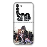 Coque pour Samsung Galaxy S21 Plus Manga SAO Sword Art Online Blanc