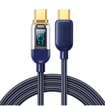 Joyroom USB C - USB C 100W kabel för snabb laddning och dataöverföring 1,2 m blå (S-CC100A4)