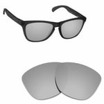 Hawkry Polarized Replacement Lenses for-Oakley Frogskins Silver Titanium Mirror