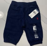 New Ralph Lauren Boys Fleece Pull-on Pant 6Months Navy