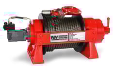 Warrior Winches JR 13,500kg Industriell Hydraulisk Vinsch, Stålvajer -