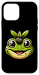 Coque pour iPhone 12 mini Joli visage de grenouille olive