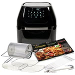 Power Air Fryer CM-001 Cooker - Chip Fryer, Portable Oven, Oil Free Hot Air Health Fryer, Rotating Rotisserie and Dehydrator (1800W) Black