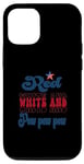 iPhone 15 Pro Red white and pew pew pew Red White Blue USA 4th of July Me Case
