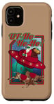 Coque pour iPhone 11 Père Noël extraterrestre | Noël OVNI HO HO HO
