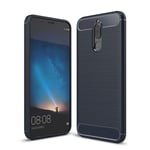 Huawei Mate 10 Lite Skal med karbonfiber stil - Blå