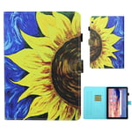 Huawei MediaPad T5 cool pattern leather flip case - Sunflower