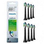 Philips HX6068/11 Sonicare W Optimal White Toothbrush Heads Standard, Black, Pack of 8