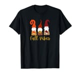 FALL VIBES GNOMES, THANKSGIVING AUTUMNAL FALL LEAVES WOMEN'S T-Shirt
