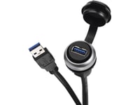 Usb 3.0-Uttag För Infälld Anslutning Anslutning, Infälld 490113.0060 Anslutningsdon Typ A På Anslutningsdon Typ A 490113.0060 Lütze Innehåll: 1 St