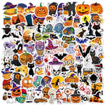 Halloween-klistermärken för barn 100 st Vinyl Vattentäta Söta Klistermärken Packning Hantverk Skrapbok Vattenflaska Roliga Cartoon Pumpa Dekaler