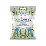 Podberry, Sea Salt and Balsamic Vinegar Crunchy Pea Snacks, Vegan, Gluten Free, High in Plant Protein, Low in Fat, Dried not Fried. 20g x 8