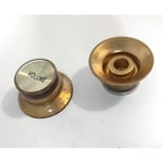 2 Gold NOT engraved TopHat Volume Knobs with Gold Reflector Cap for Gibson SG st
