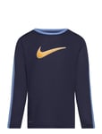 B Nk All Day Play Ls Knit Top Sport T-shirts Long-sleeved T-shirts Navy Nike