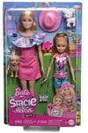 Barbie & Stacie Sister Doll Set with 2 Pet Dogs & Accessories Toy New with Box