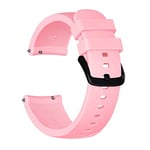 New Watch Straps 20mm For Huami Amazfit GTS/Samsung Galaxy Watch Active 2 / Gear Sport Silicone Strap(Black) (Color : Pink)
