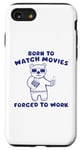 iPhone SE (2020) / 7 / 8 Born to Watch Movies Forced to Work Vintage Drawing Case