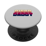 Disco Daddy Groovy Retro Hippie 70s Disco Tenues pour homme PopSockets PopGrip Interchangeable