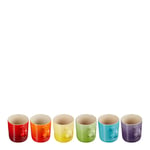 Le Creuset - Rainbow cappuccinokopp 6 stk