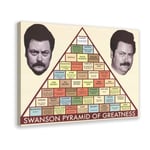 Parks And Recreation Ron Swanson Pyramid Workplace Comedy TV Television Show Canvas Poster Bedroom Decor Sports Landscape Office Room Decor Gift Frame-style112×18inch(30×45cm)