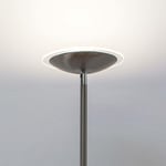 Lampadaire led (Avec variateur d'intensité tactile) à intensité variable 'Malea' en métal pour salon & salle à manger - nickel mat