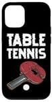 Coque pour iPhone 14 Pro Ping Pong Power Raquette de tennis de table