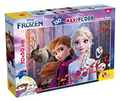 Lisciani, Maxi Puzzle pour enfants a partir de 6 ans, 150 pièces, 2 en 1 Double Face Recto / Verso avec le dos à colorier - Disney Frozen Reine des neiges - 91799