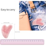 Gua Sha - Ansikts Gua Sha Sten - Hjärtformad Sten Ansiktsbehandling - Ansikts Anti-Rynk Massageverktyg - Gua Sha Ansiktsmassage (Rosa)