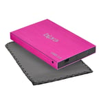 Bipra 100GB 2.5 inch USB 2.0 FAT32 Portable Slim External Hard Drive - Pink