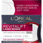 L'Oréal Paris Revitalift Laser Renew Anti Ageing Glycolic Peel Pads, 30 Pads