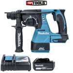 Makita DHR242Z 18v Brushless SDS+ Rotary Hammer With 1 x 5.0Ah Battery & Charger