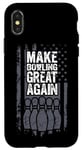 Coque pour iPhone X/XS Les États-Unis patriotiques rendent le bowling génial à nouveau