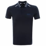Hugo BOSS stretch blue golf paule paddy pro Athleisure polo t-shirt top Medium M